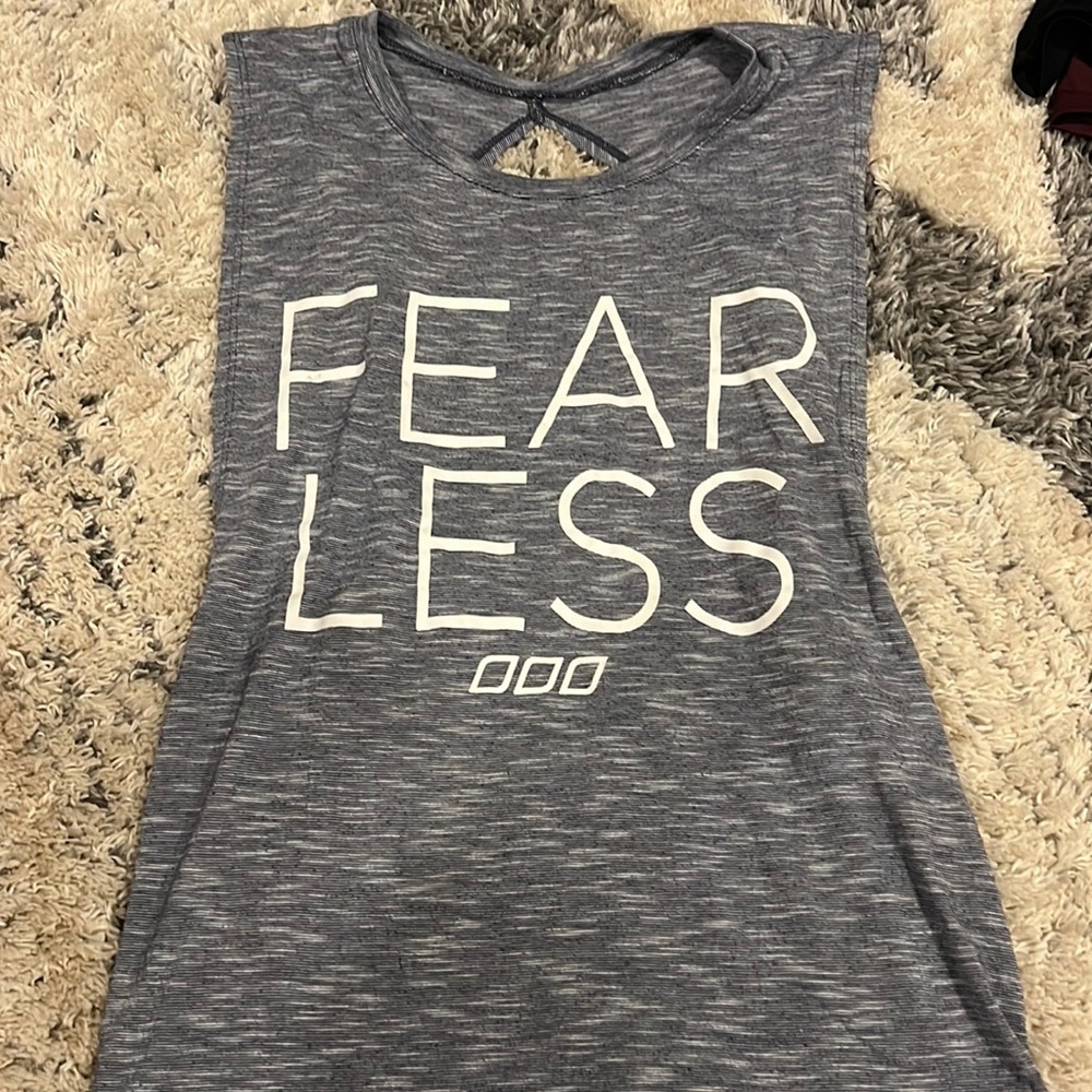 Open back workout tank top. Medium